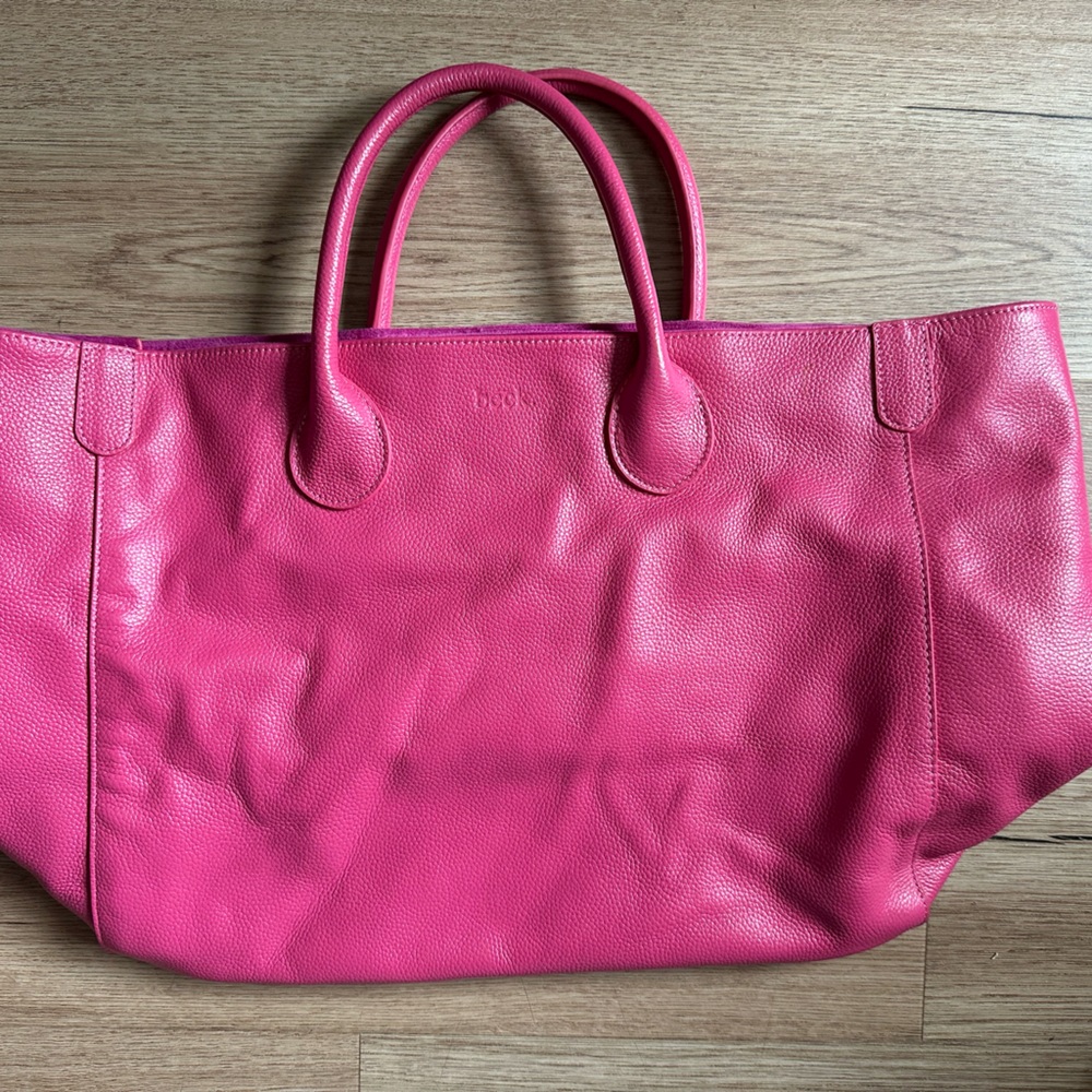 NEW BECK  LARGE CLASSIC LEATHER TOTE BAG